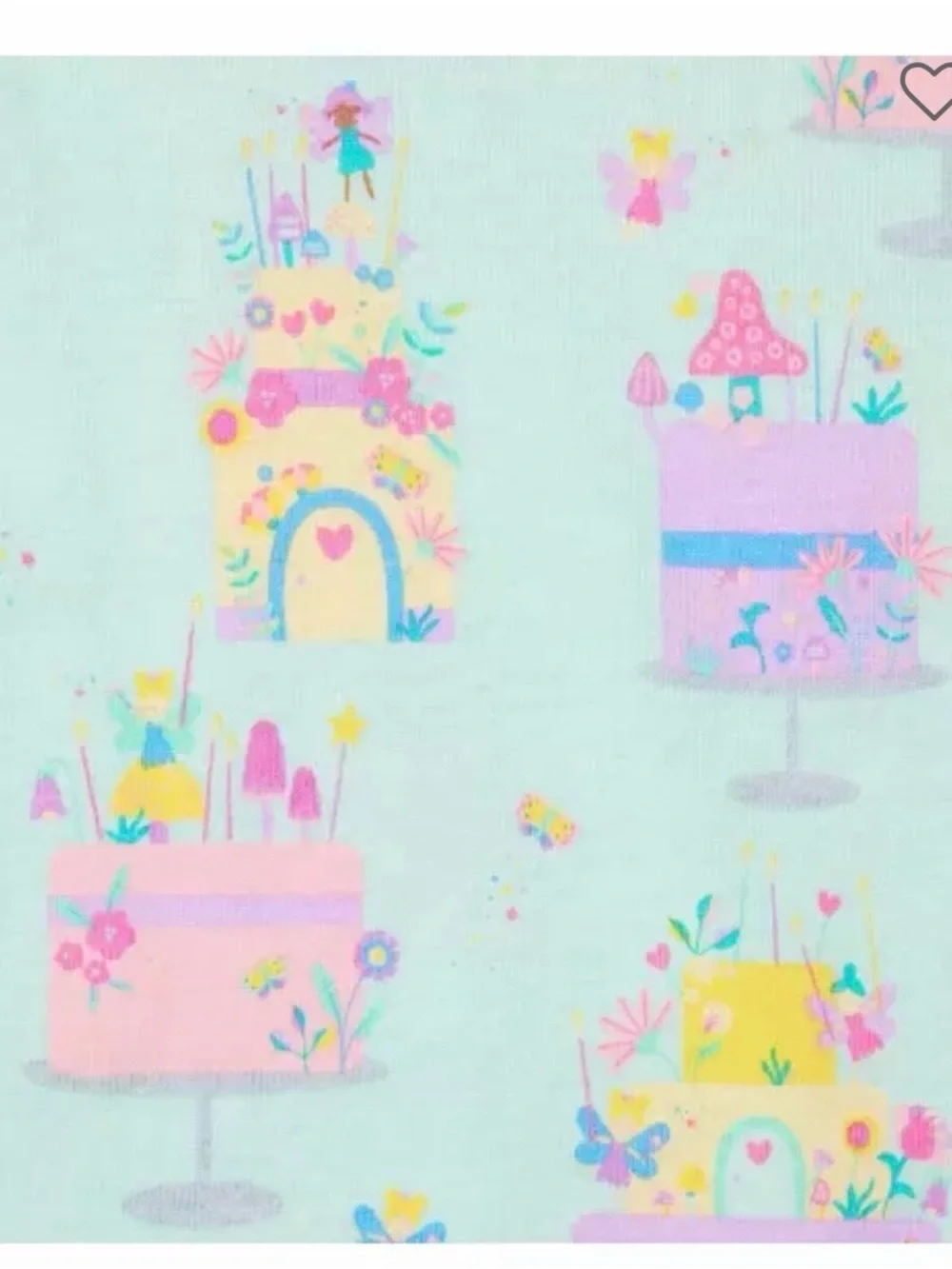 Janie and Jack Mint Unicorn & Cake Print Pajama Set